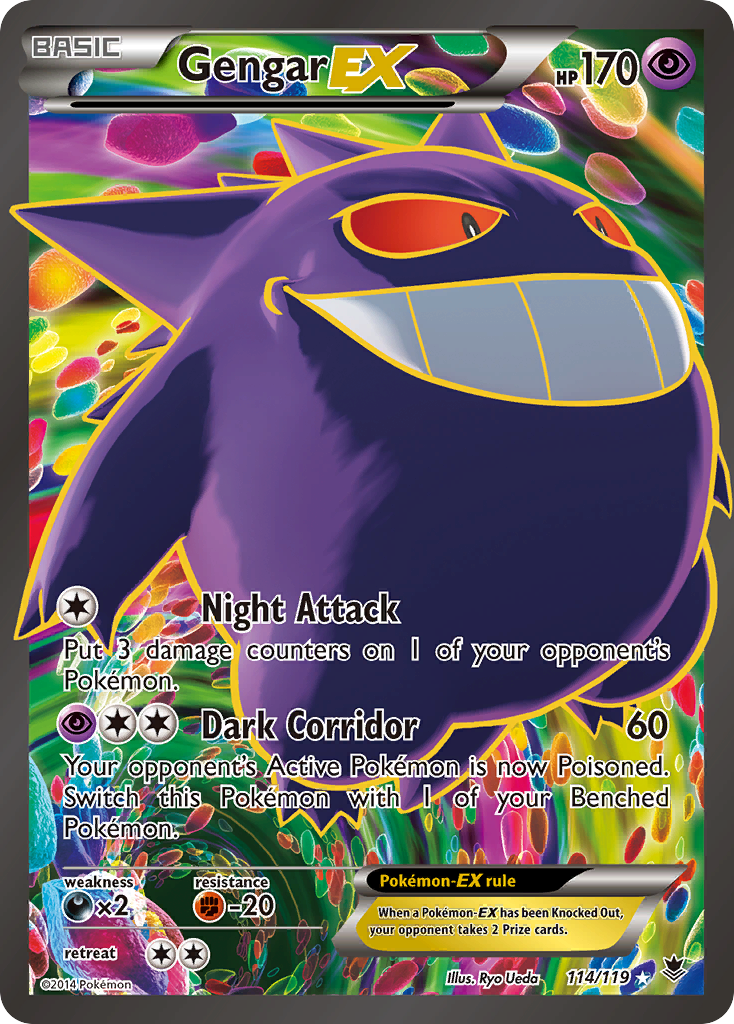 Gengar EX (114/119) [XY: Phantom Forces] | Nerdhalla Games