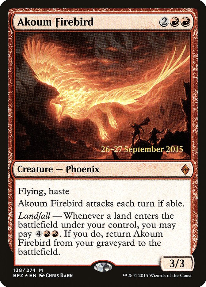 Akoum Firebird  [Battle for Zendikar Prerelease Promos] | Nerdhalla Games