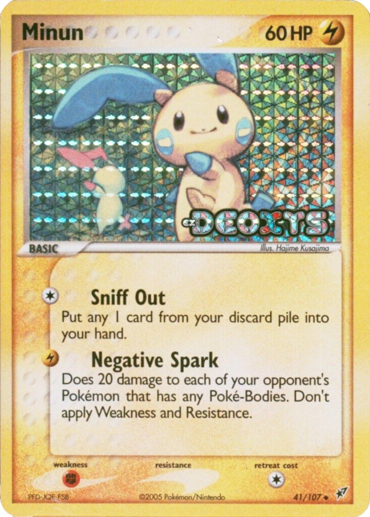 Minun (41/107) (Stamped) [EX: Deoxys] | Nerdhalla Games