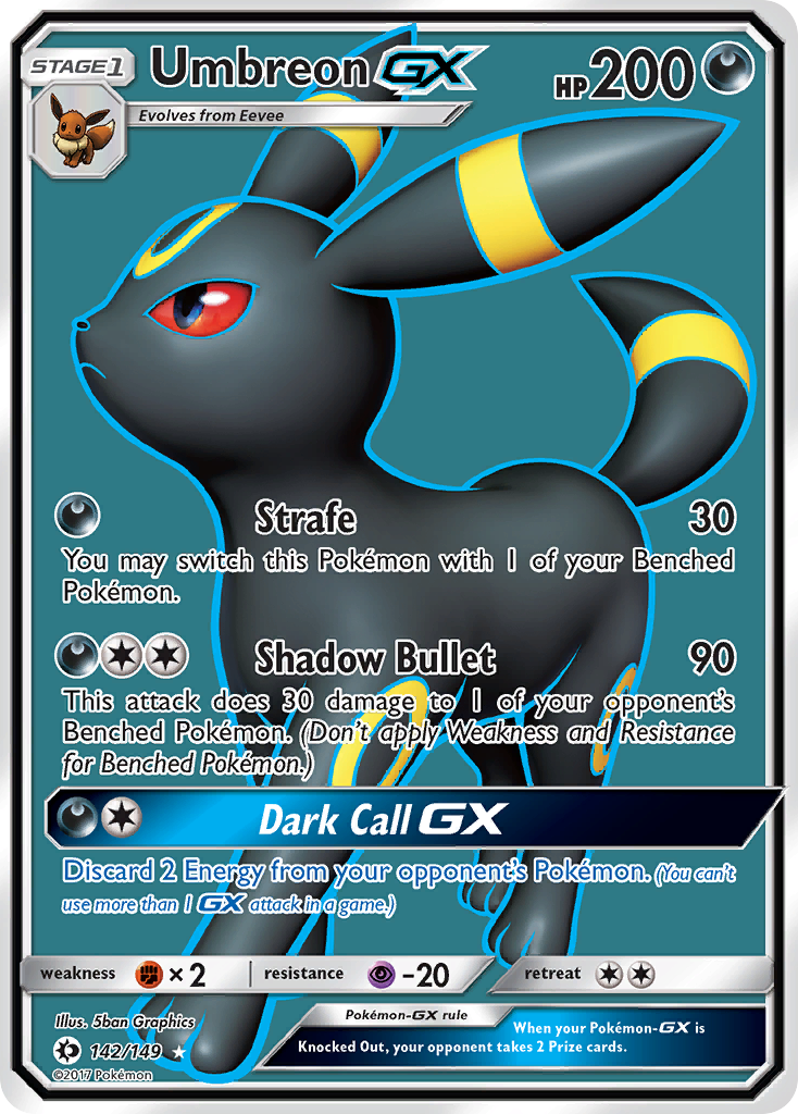 Umbreon GX (142/149) [Sun & Moon: Base Set] | Nerdhalla Games