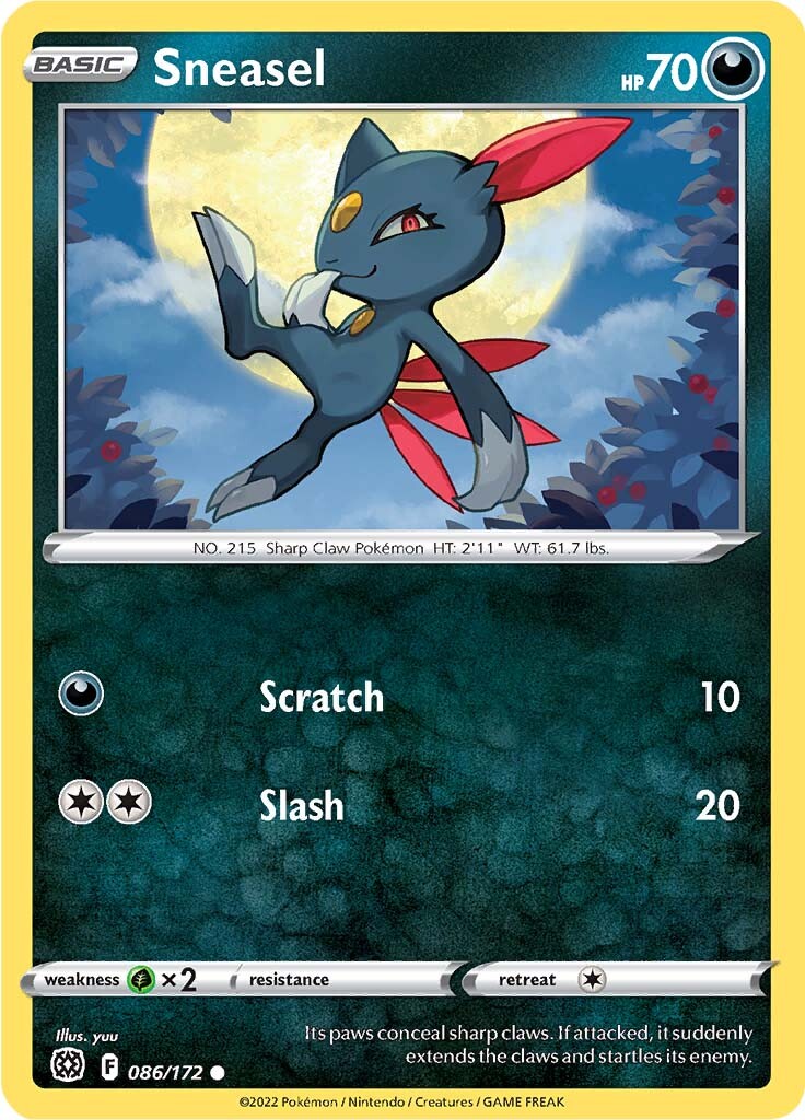 Sneasel (086/172) [Sword & Shield: Brilliant Stars] | Nerdhalla Games