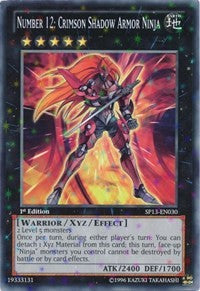 Number 12: Crimson Shadow Armor Ninja [SP13-EN030] Starfoil Rare | Nerdhalla Games