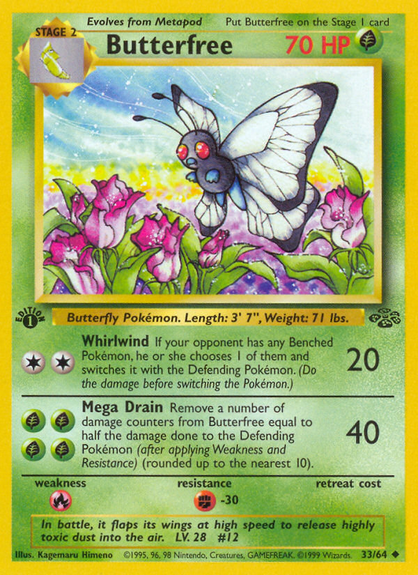 Butterfree (33/64) [Jungle 1st Edition] | Nerdhalla Games