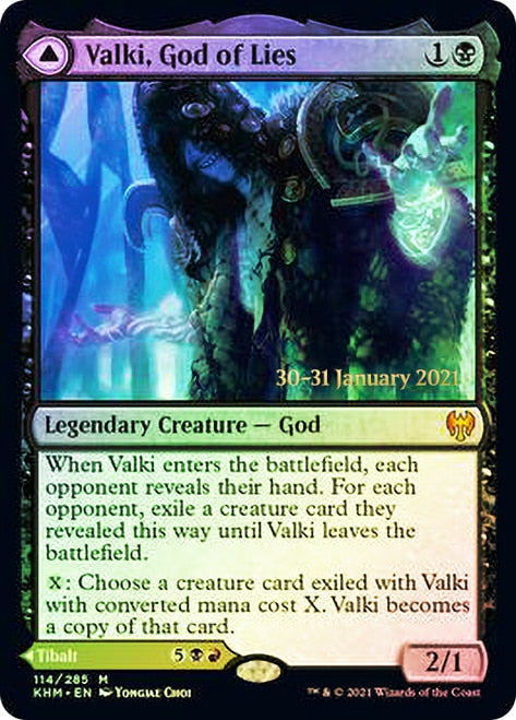 Valki, God of Lies // Tibalt, Cosmic Impostor  [Kaldheim Prerelease Promos] | Nerdhalla Games