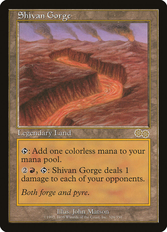 Shivan Gorge [Urza's Saga] | Nerdhalla Games