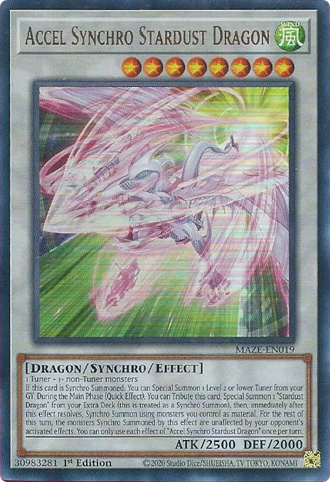 Accel Synchro Stardust Dragon [MAZE-EN019] Ultra Rare | Nerdhalla Games