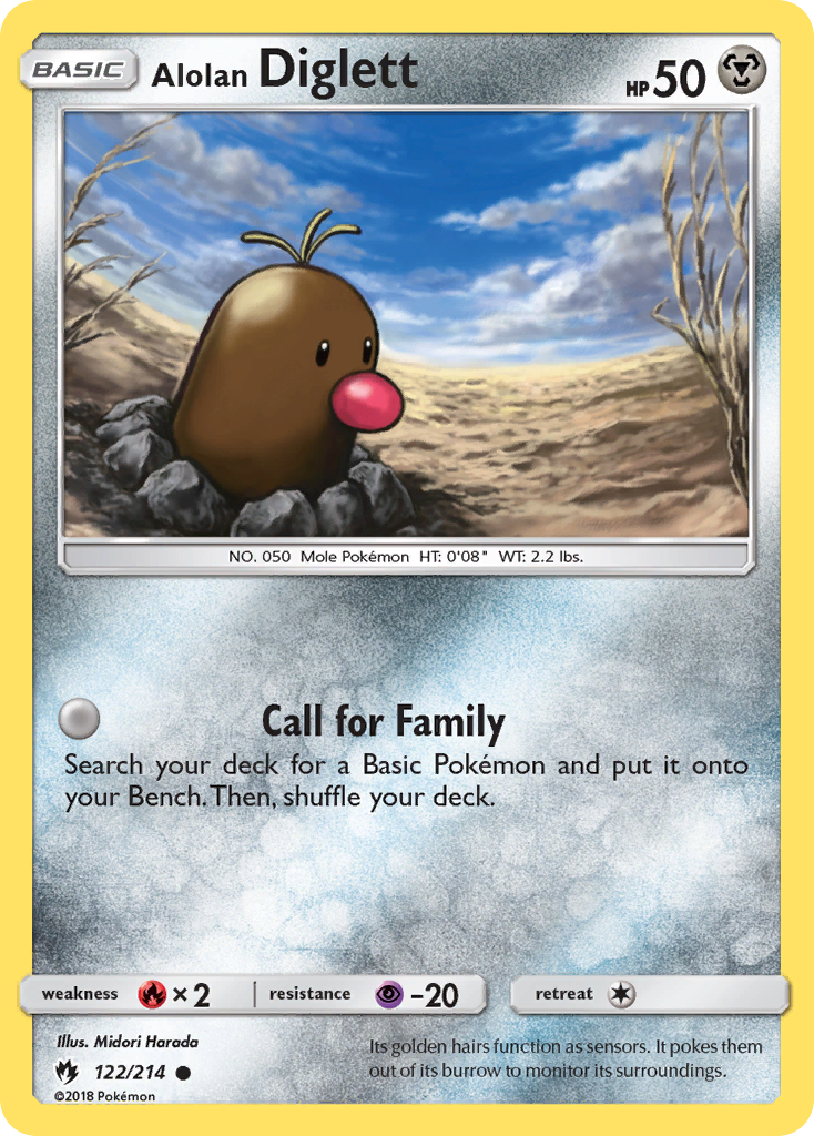 Alolan Diglett (122/214) [Sun & Moon: Lost Thunder] | Nerdhalla Games