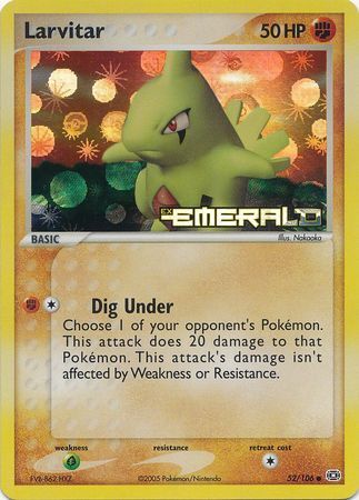 Larvitar (52/106) (Stamped) [EX: Emerald] | Nerdhalla Games