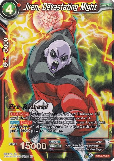 Jiren, Devastating Might (BT14-016) [Cross Spirits Prerelease Promos] | Nerdhalla Games