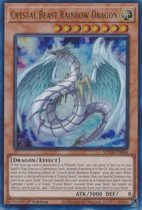 Crystal Beast Rainbow Dragon [SDCB-EN044] Ultra Rare | Nerdhalla Games