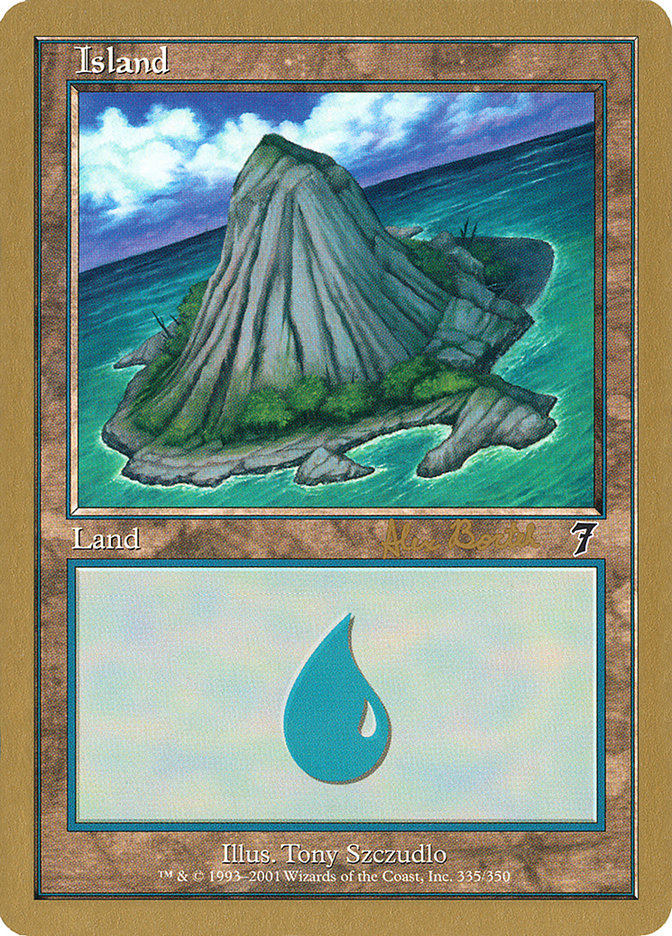 Island (ab335a) (Alex Borteh) [World Championship Decks 2001] | Nerdhalla Games