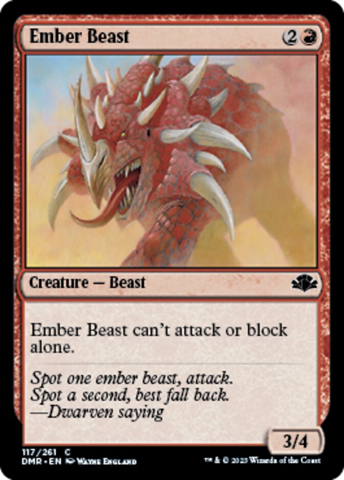 Ember Beast [Dominaria Remastered] | Nerdhalla Games