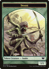 Snake (017) // Saproling Double-Sided Token [Commander 2015 Tokens] | Nerdhalla Games