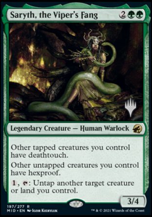 Saryth, the Viper's Fang (Promo Pack) [Innistrad: Midnight Hunt Promos] | Nerdhalla Games