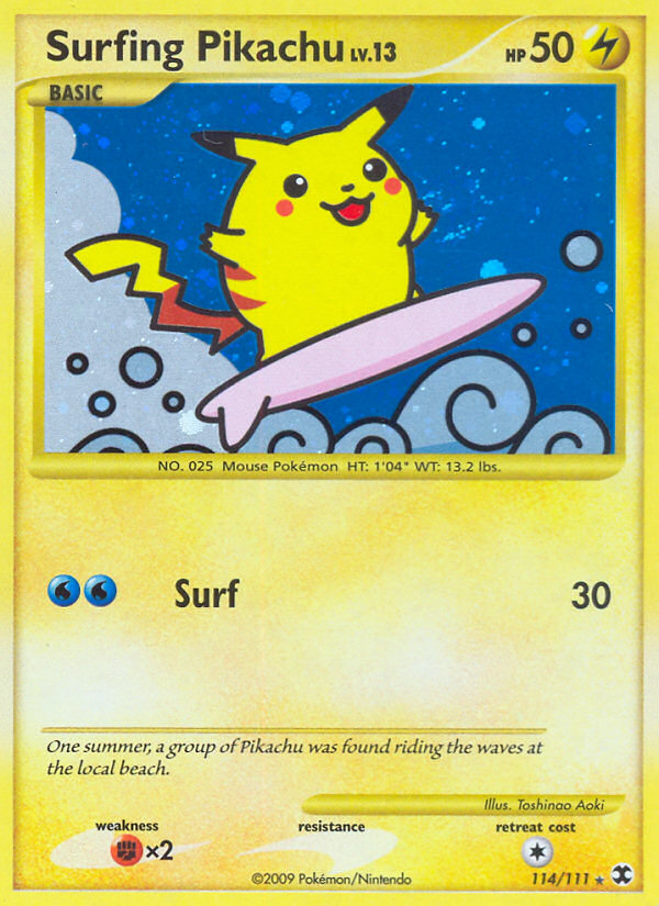 Surfing Pikachu (114/111) [Platinum: Rising Rivals] | Nerdhalla Games