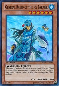 General Raiho of the Ice Barrier [BPW2-EN039] Super Rare | Nerdhalla Games