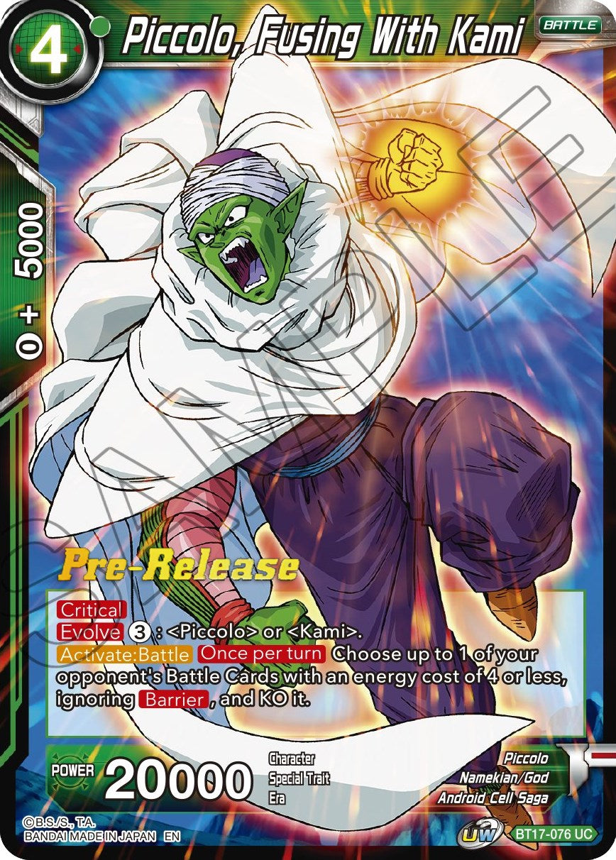 Piccolo, Fusing With Kami (BT17-076) [Ultimate Squad Prerelease Promos] | Nerdhalla Games