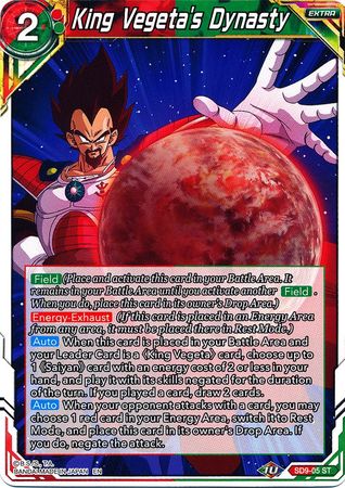 King Vegeta's Dynasty [SD9-05] | Nerdhalla Games