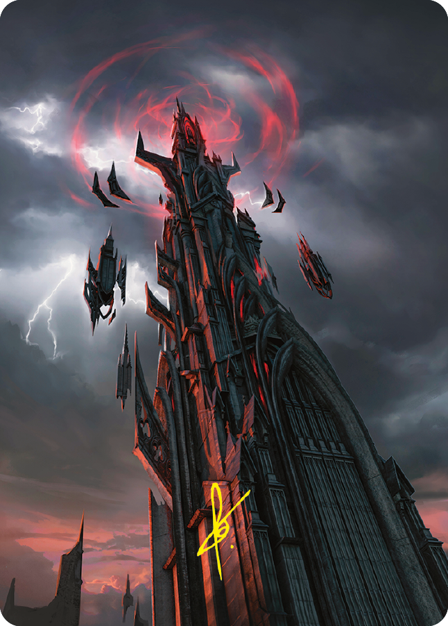 Barad-dur Art Card (Gold-Stamped Signature) [The Lord of the Rings: Tales of Middle-earth Art Series] | Nerdhalla Games