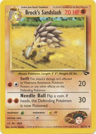 Brock's Sandslash (36/132) [Gym Challenge Unlimited] | Nerdhalla Games