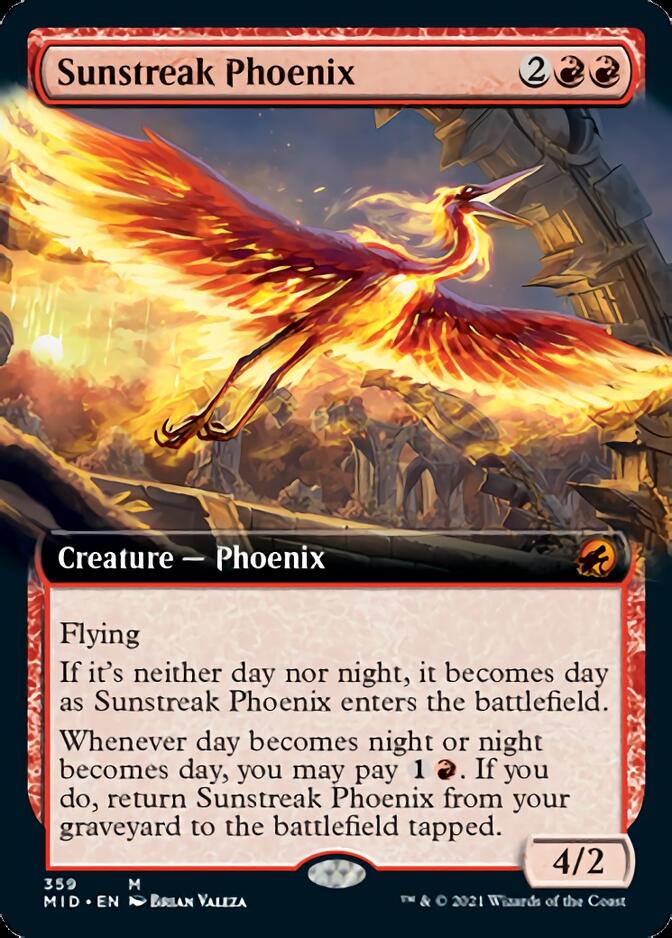 Sunstreak Phoenix (Extended) [Innistrad: Midnight Hunt] | Nerdhalla Games