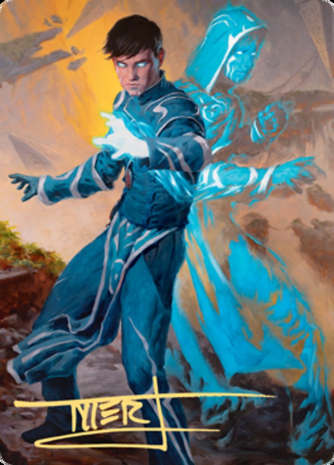 Jace, Mirror Mage 1 Art Card (Gold-Stamped Signature) [Zendikar Rising Art Series] | Nerdhalla Games