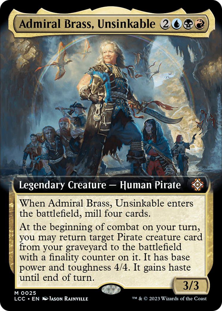 Admiral Brass, Unsinkable (Extended Art) [The Lost Caverns of Ixalan Commander] | Nerdhalla Games