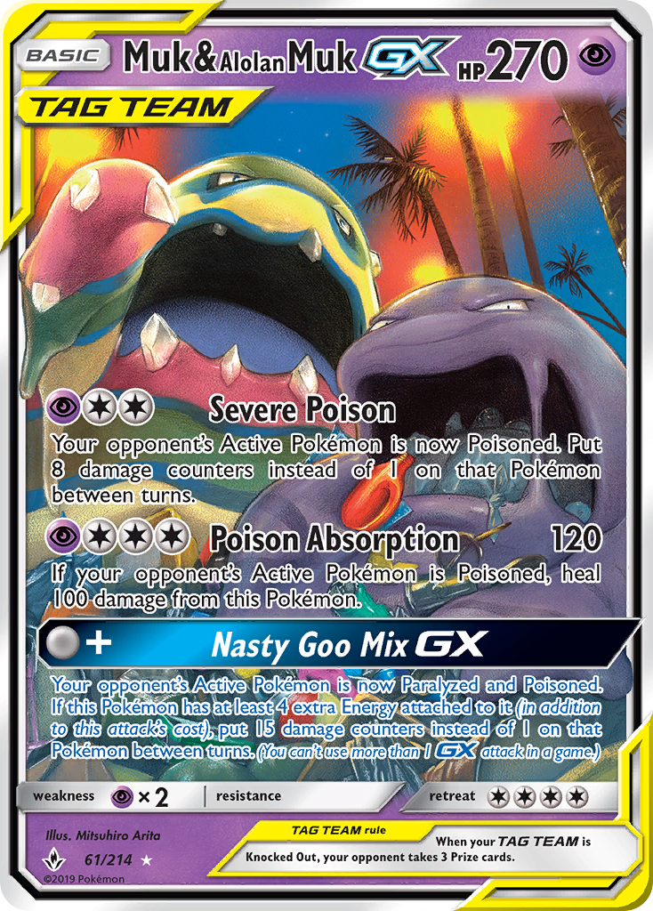 Muk & Alolan Muk GX (61/214) [Sun & Moon: Unbroken Bonds] | Nerdhalla Games