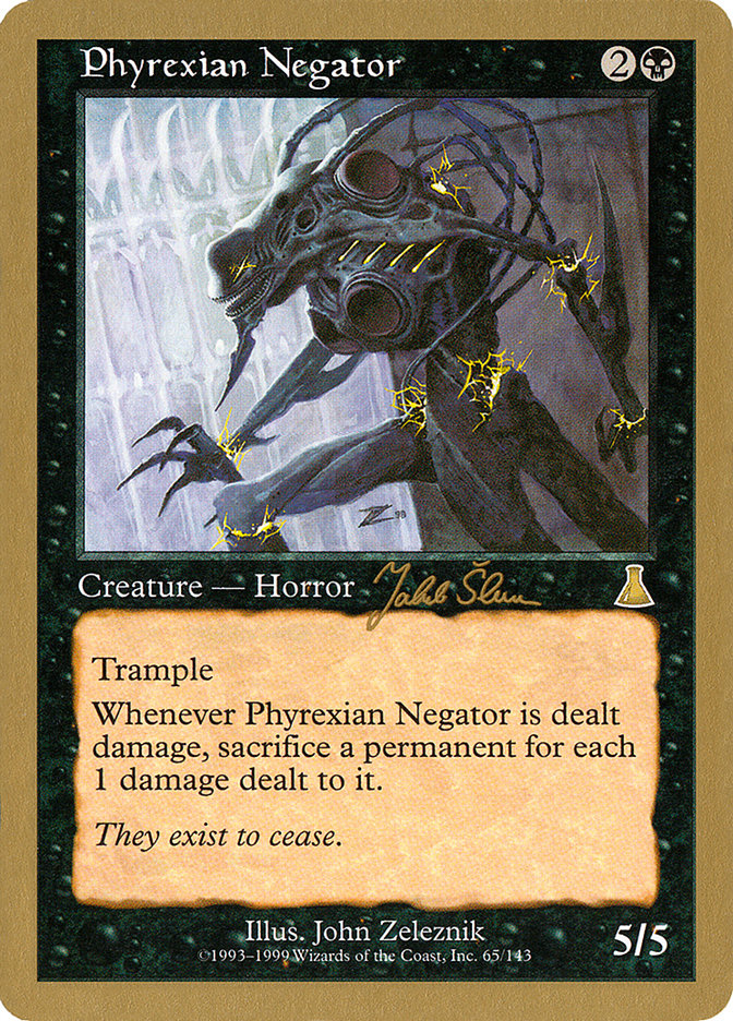 Phyrexian Negator (Jakub Slemr) [World Championship Decks 1999] | Nerdhalla Games