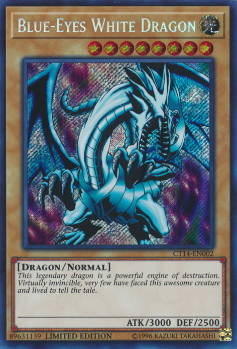 Blue-Eyes White Dragon [CT14-EN002] Secret Rare | Nerdhalla Games