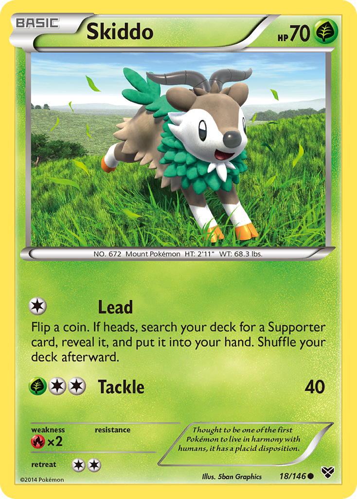 Skiddo (18/146) [XY: Base Set] | Nerdhalla Games