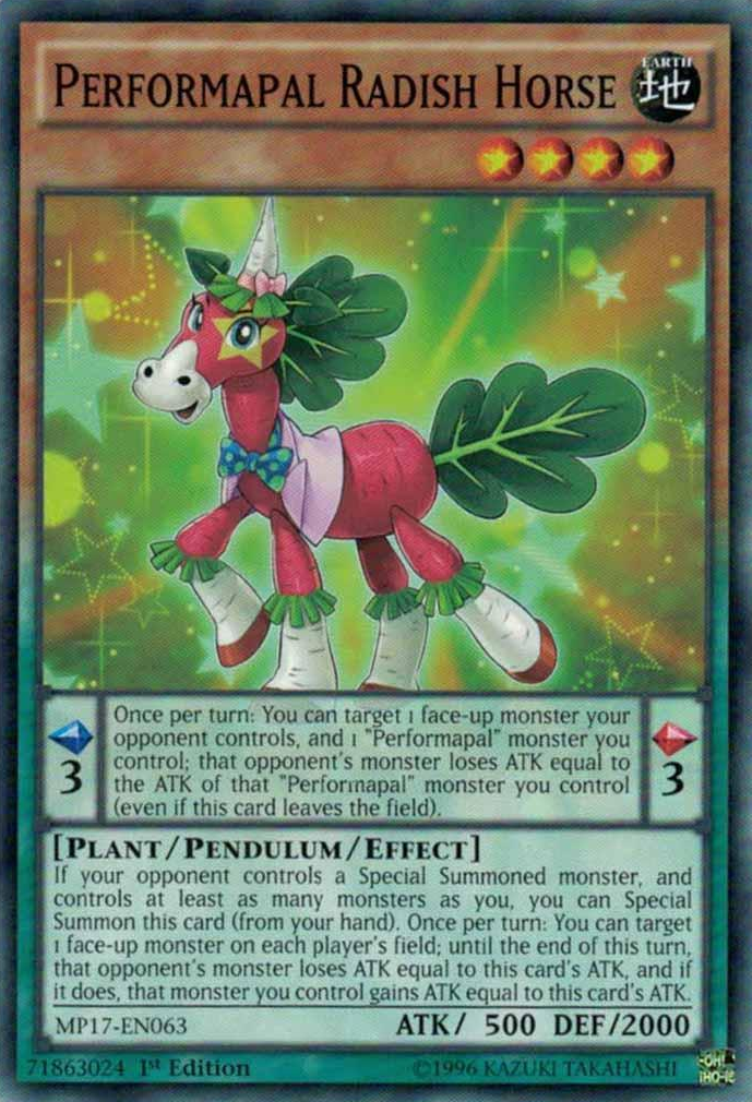 Performapal Radish Horse [MP17-EN063] Common | Nerdhalla Games