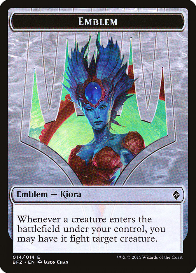 Kiora, Master of the Depths Emblem [Battle for Zendikar Tokens] | Nerdhalla Games