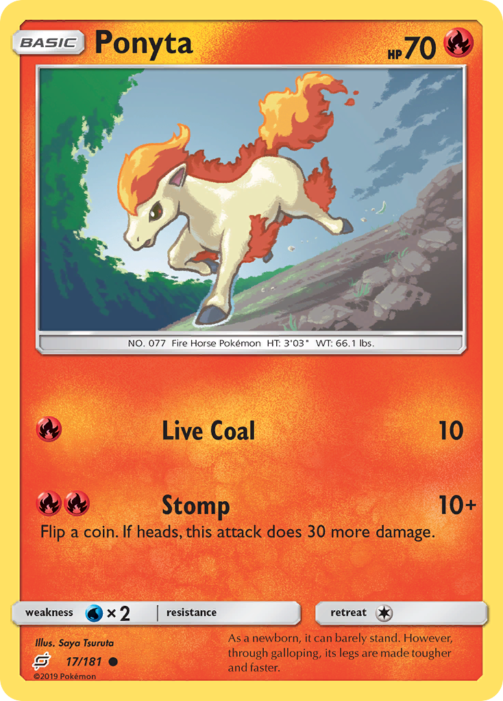 Ponyta (17/181) [Sun & Moon: Team Up] | Nerdhalla Games