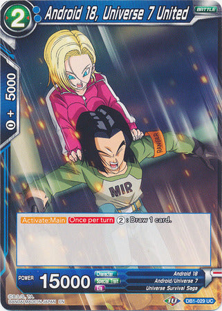 Android 18, Universe 7 United (DB1-029) [Dragon Brawl] | Nerdhalla Games