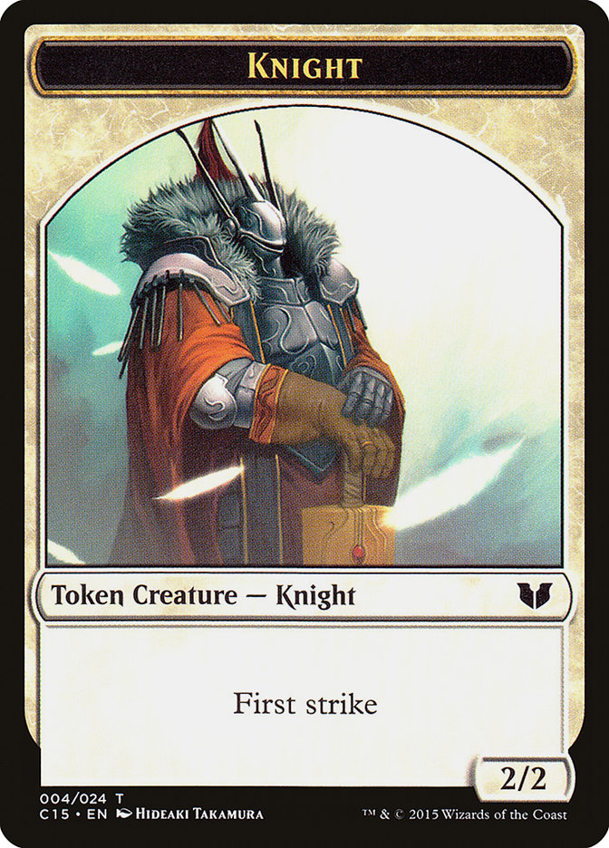 Knight Token (004/024) [Commander 2015 Tokens] | Nerdhalla Games