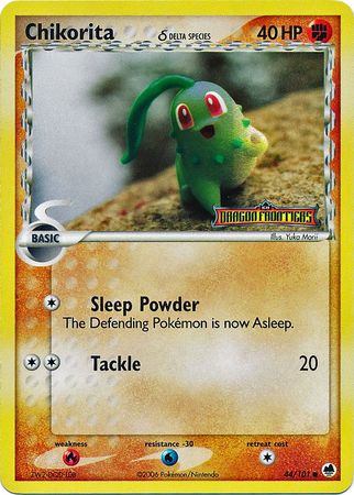 Chikorita (44/101) (Delta Species) (Stamped) [EX: Dragon Frontiers] | Nerdhalla Games