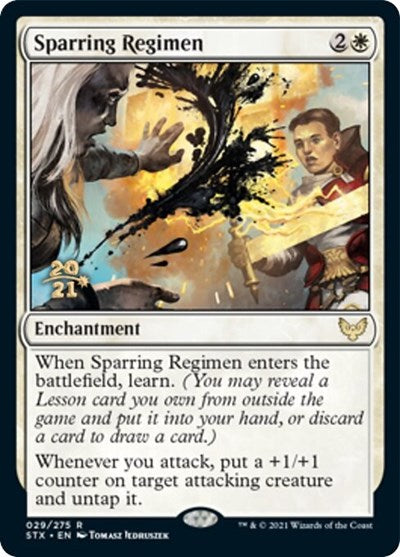 Sparring Regimen [Strixhaven: School of Mages Prerelease Promos] | Nerdhalla Games