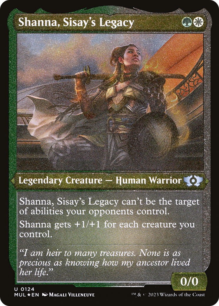 Shanna, Sisay's Legacy (Foil Etched) [Multiverse Legends] | Nerdhalla Games