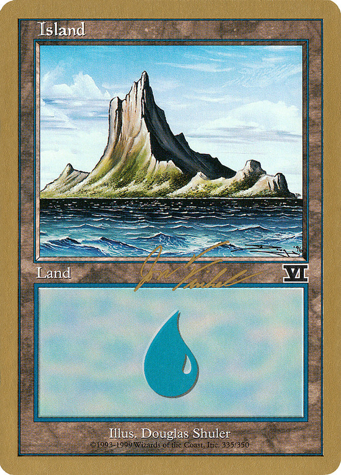 Island (jf335) (Jon Finkel) [World Championship Decks 2000] | Nerdhalla Games