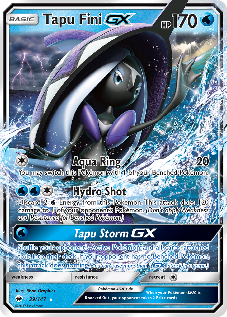 Tapu Fini GX (39/147) [Sun & Moon: Burning Shadows] | Nerdhalla Games