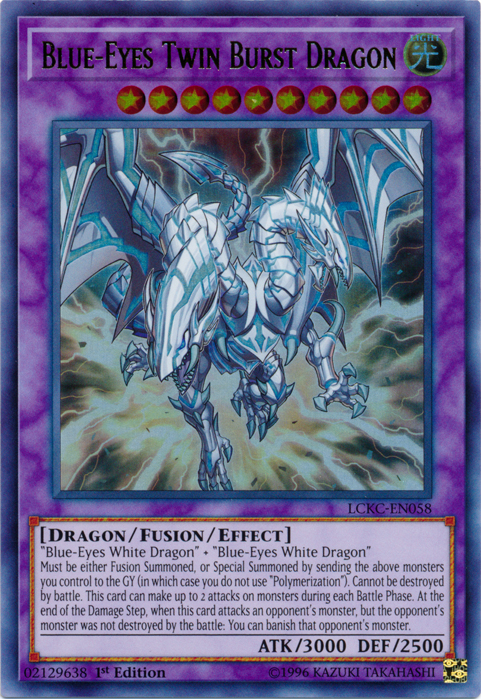 Blue-Eyes Twin Burst Dragon [LCKC-EN058] Ultra Rare | Nerdhalla Games