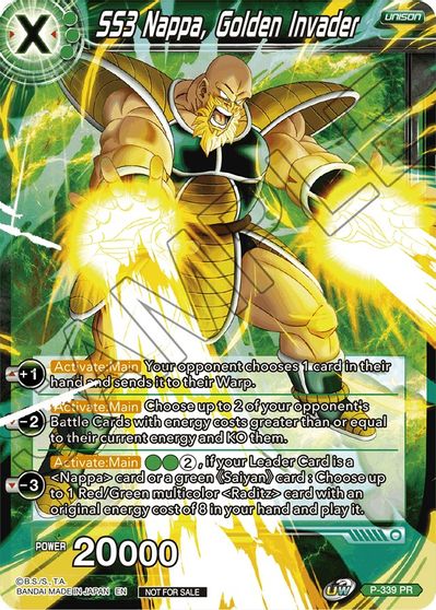 SS3 Nappa, Golden Invader (P-339) [Saiyan Showdown Prerelease Promos] | Nerdhalla Games