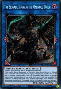 Tri-Brigade Shuraig the Ominous Omen [PHRA-EN048] Secret Rare | Nerdhalla Games