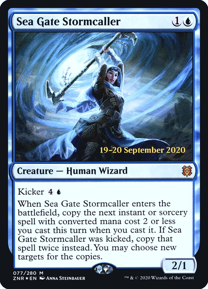 Sea Gate Stormcaller  [Zendikar Rising Prerelease Promos] | Nerdhalla Games