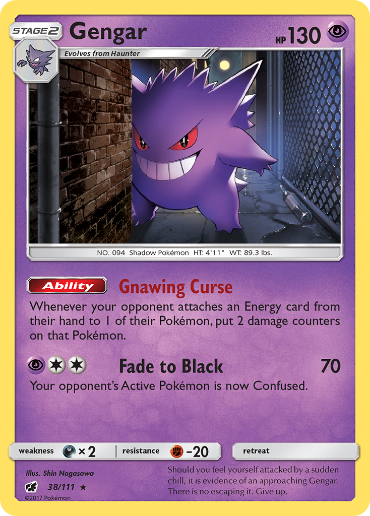 Gengar (38/111) [Sun & Moon: Crimson Invasion] | Nerdhalla Games