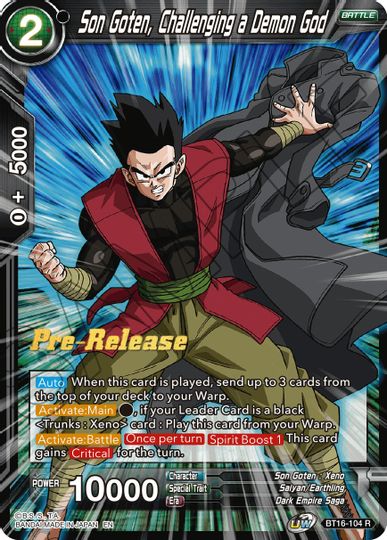 Son Goten, Challenging a Demon God (BT16-104) [Realm of the Gods Prerelease Promos] | Nerdhalla Games