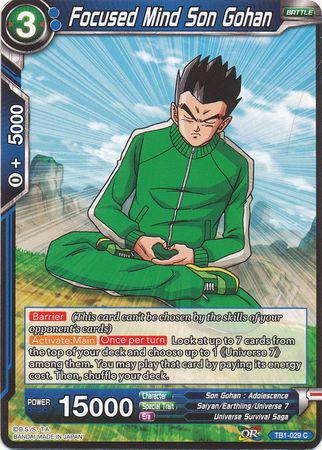 Focused Mind Son Gohan [TB1-029] | Nerdhalla Games