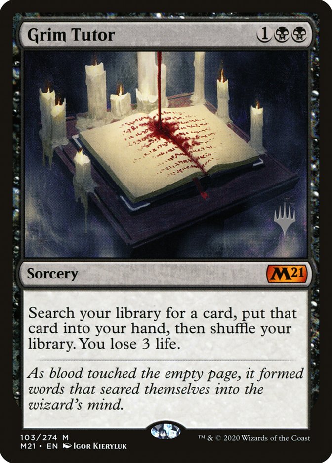 Grim Tutor (Promo Pack) [Core Set 2021 Promos] | Nerdhalla Games