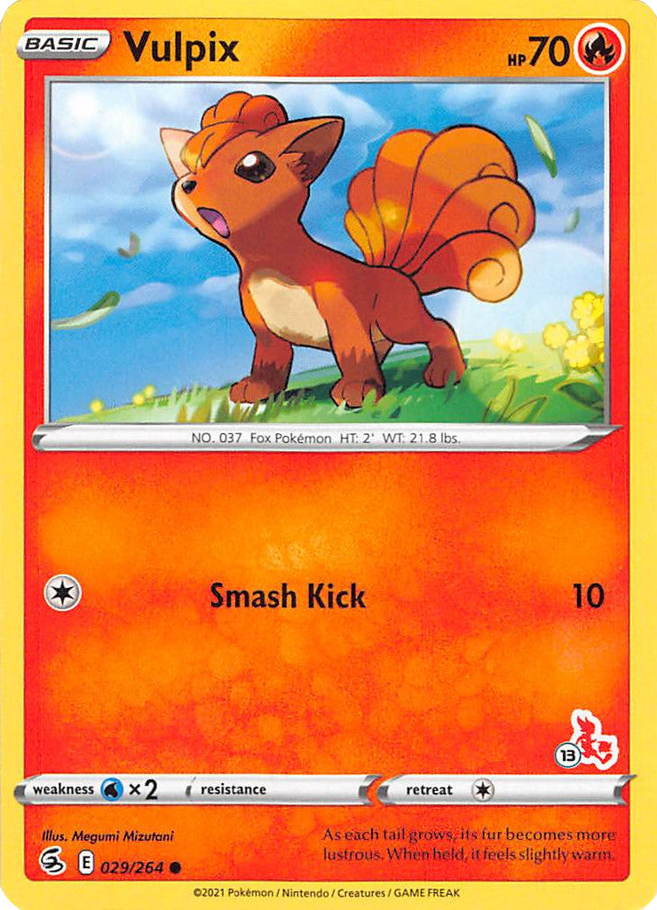 Vulpix (029/264) (Cinderace Stamp #13) [Battle Academy 2022] | Nerdhalla Games